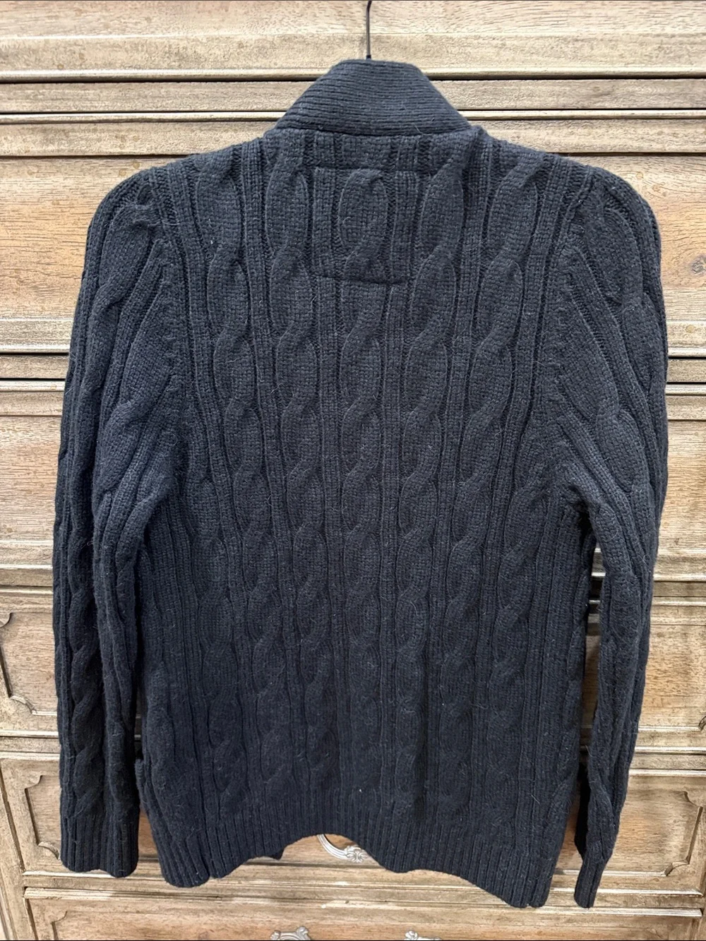 Vtg Y2K *NWT Abercrombie & Fitch Dark Navy Cable Knit Mens/Unisex Cardigan/Med